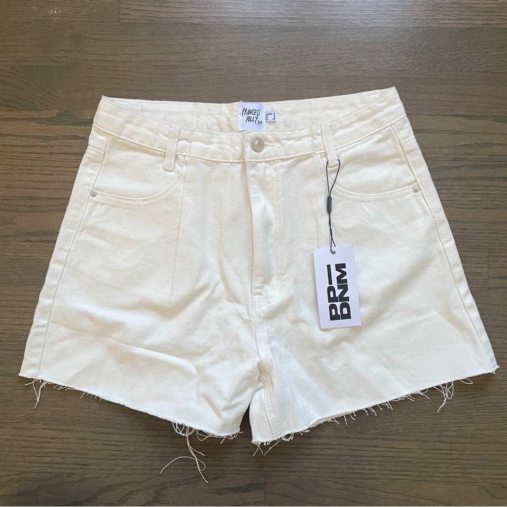 Princess Polly | White denim shorts